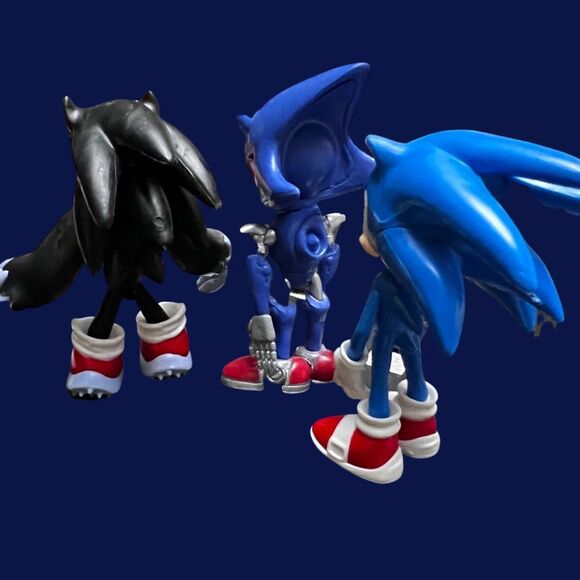 5 PC Set Tall Sonic The Hedgehog with Movable Joint Toys Sega 4” Figures B2 - Picture 4 of 5